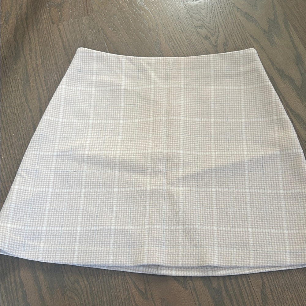 Wilfred White Plaid A-Line Skirt